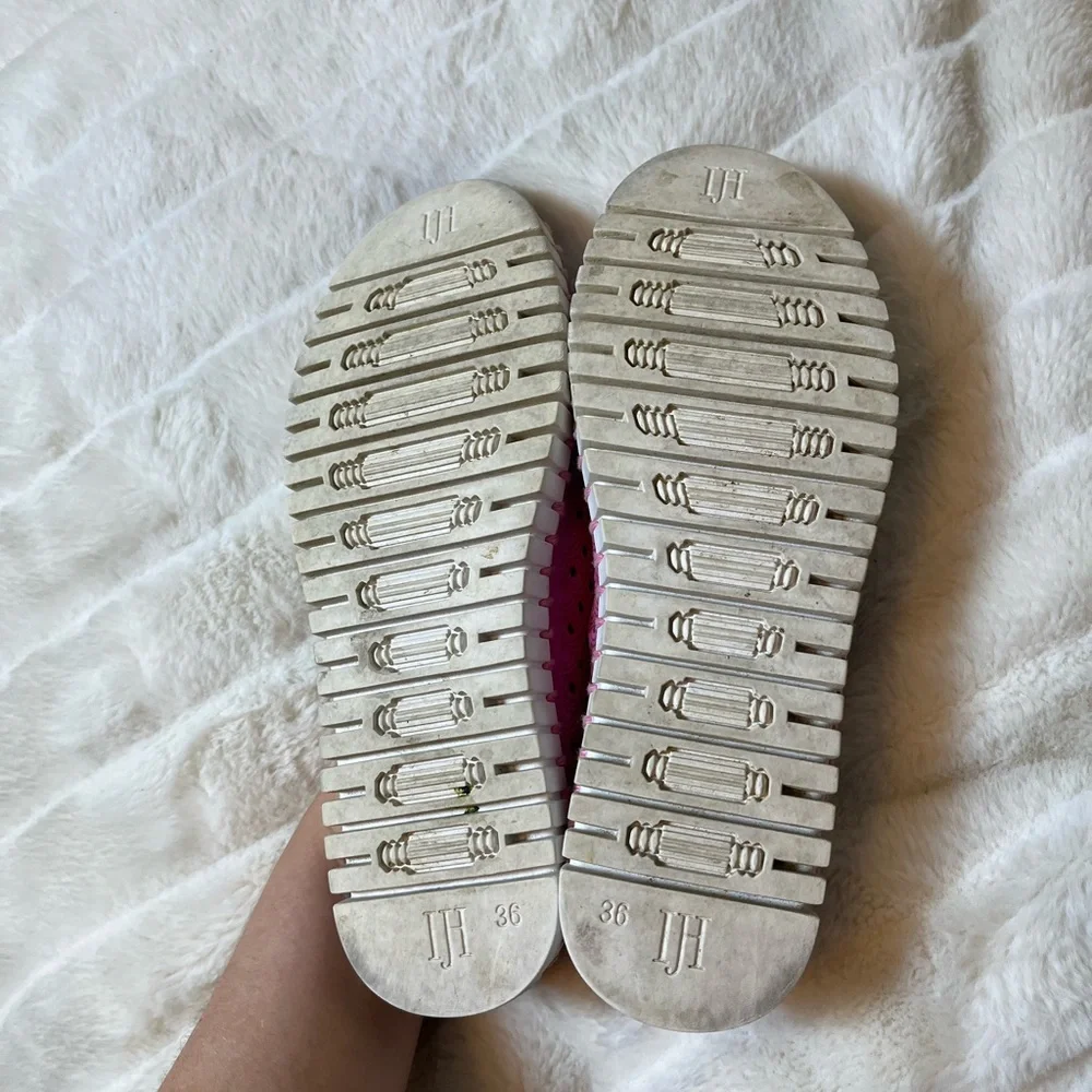 Ilse Jacobsen W6 Tulip Rose Violet Pink Perforated Slip On Comfort Platform Shoe
